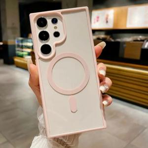 TEMU 갤럭시 25edge S25 S24 S23 S22 울트라 플러스 24 23 FE A55 36 35 16 15 호환 업그레이드된 투명 마카롱 컬러 자석 케이스, 고급 내구성 TPU 소재와 세련된 현대적 디자인의 마카롱 컬러 스키머|S22케이스