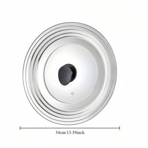 TEMU 강화 유리 및 스테인레스 스틸 뚜껑 다중 사이즈 냄비 뚜껑 - 내구성, 열 저항성, 쉬운 청소 주방 뚜껑, 튀김 팬, 캐서롤 베이킹 팬, 수프 및 수프 볼 뚜껑, 튀김 팬 뚜껑