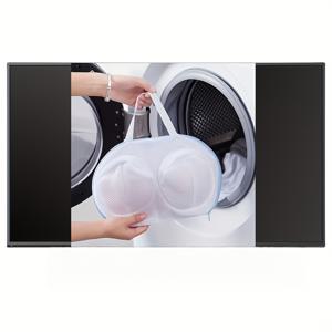 TEMU 튼튼한 속옷 세탁백 - 메쉬 보호 파우치, 지퍼 잠금, 섬세한 의류용, 라운드 디자인, 1개입, 세탁 가방