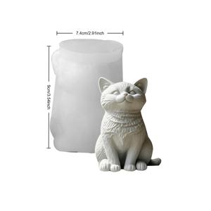 TEMU 클래식 고양이 실리콘 몰드 | 캔들, 비누, 에폭시용 | 홈 데코 & DIY 장식 몰드, 비누 제작,에폭시 수지 아트,예술적 디자인,창의적인 몰드,고품질 실리콘,내구성 있는 실리콘,레진 몰드,공예 용품,공예 애호가,DIY 취미 애호가