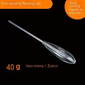 TEMU 3개입 슬로우싱킹 보마르다 플로트 - 미니멀 스플래시, 긴 투척 거리 & 느린 침강 속도, 투명 아크릴 루어 발사기 (20g/40g 무게 옵션) - 플라이 피싱, 스피너베이트용, 스트림라인 캐스팅, 담수 및 해수 낚시에 적합, 내구성 강한 낚시 장비