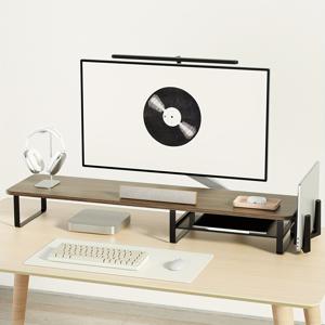 TEMU KEYPOINT 높이 조절 가능한 모니터 스탠드 & 랩탑 라이저 - 공간 절약형 듀얼 모니터 데스크 오거나이저, 태블릿 및 키보드 트레이 호환 가능 - 재활용 목재 제작, 홈오피스/학교용 인체공학적 작업대 솔루션, 생산성 향상, 세련된 페인트 마감, 디자인, 지속 가능한 소재, 원격 근무자용|모니터받침대