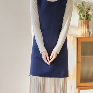 TEMU 1pc 일본 스타일 무거운 폴리에스터 아프론, 조절 가능한 스트랩 및 지퍼 클로저 - 단색 미끄럼 방지 디자인, 가정, 공예, 요리, 정원 - 올 시즌 보호 작업복, 직물