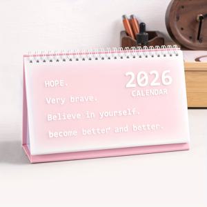 TEMU 1 2026 영감을 주는 문구가 담긴 데스크 캘린더, 방수 코일 디자인, 친구를 위한 특별한 선물, 사무실 장식,모던 데스크 액세서리,스타일리시 캘린더,고품질 인쇄, 종이,기능 달력,동기 부여 캘린더,전문가용,선물 구매자