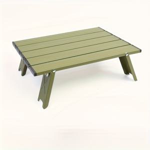 TEMU 1개 야외용 미니 알루미늄 접이식 테이블, 휴대용 수납가방 포함, 컴팩트 캠핑 커피 테이블 - 텐트, 낚시, 피크닉 및 아웃도어 활동용|캠핑테이블
