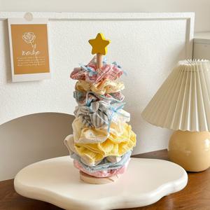 TEMU 빈티지 헤어 액세서리 정리대 - 높은 스택 가능한 타워, 욕실 화장대 장식용, 머리띠·클립·쥬얼리 보관 공간 절약형 - 여성 선물 추천, 발렌타인데이/생일/웨딩 파보르, 재활용 목재 제작, 유니크한 스타 토퍼 디자인, 우드 크래프트