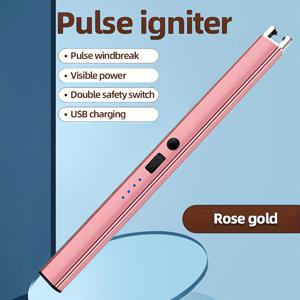 TEMU 1개/2개 방풍 무화염 라이터, 스마트 펄스 충전 점화 총 라이터, 양초, 바베큐, 캠핑 및 가정용에 적합 - 크리스마스와 새해 축하에 적합한 전기 라이터, 라이터, 도매용 양초 왁스