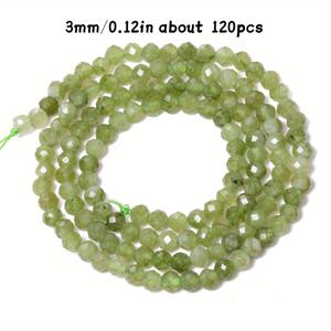 TEMU TTUIJI 면조각 올리빈 스톤 비즈 - 소형 (2/3/4mm) 리얼리스틱 올리빈 룩, 주얼리 제작용, 팔찌, 목걸이, 귀걸이, 웨딩, 할로윈, 파티 장식 - 민트 그린에서 라임 그린 색상 루스 스페이서 비즈 - 보석가 및 DIY 크래프터를 위한 이상적인 선물