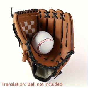 TEMU 12.5인치 두꺼운 PU 성인용 투수 및 선수 야구 배팅 글러브