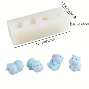 TEMU 미니 3D 하마 레진 주조 몰드 크리에이티브 플라스터 에폭시 드립 데스크탑 장식 DIY 캔들 실리콘 몰드