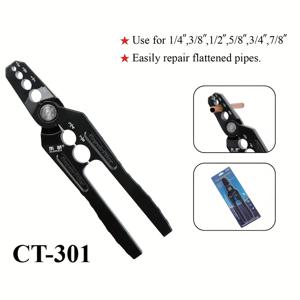 TEMU 6-in-1 수동 파이프 리머 및 데버링 도구, 1/4-3/4인치 구리 및 알루미늄 에어컨 냉매 라인에 적합한 파이프 수리 도구, 사용하기 쉬운 알루미늄 합금 파이프 수리 도구, 헤비듀티 철 합금 소재, 인체공학적 디자인