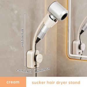 TEMU 무수르조이 1/2개 흡착식 헤어드라이어 홀더 - 금속 회전 벽걸이, 무드릴링 설치, 욕실·침실·거실용, 할로윈/크리스마스 완벽 선물, 화장품 정리함, 공간절약형 디자인, 튼튼한 구조, 홈 오거나이저