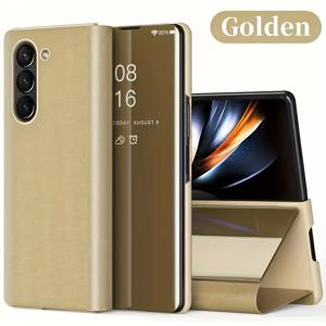 TEMU 고급 럭셔리 수직형 플립 스탠드 폰 케이스, 삼성 갤럭시 Z 폴드 7 호환, 풀바디 보호 기능. 생일 선물 또는 남자친구/ 선물로 이상적, 충격 방지 케이스, 코켓 에스테틱, 여성용 휴대폰 케이스, 내구성 강화, 전도 마감, 보호 홀더 포함, 플립 커버 케이스, 패션 애호가용, 테크 액세서리|핸드폰케이스