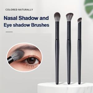 TEMU 3개 세트 전문가용 정밀한 컨투어링 & 코쉐도우 브러쉬 - 저알레르기성, 비털빠짐 나일론 모, 밝고 진한 갈색 팁의 3D 셰이핑 브러쉬로 민감한 연베이지에 적합, 정확한 블렌딩과 파우더&메이크업 적용 (모든 연베이지 타입) - 코 컨투어링, 볼뼈와 턱선을 강조하는 데 이상적인 오래 지속되는 내구성 있는 브러쉬