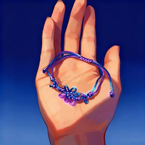 TEMU 행운의 평화 매듭 팔찌 - 수제로 짠 조절형 중국식 우정 팔찌, 파란색 & 보라색 상징적인 디자인으로 여성을 위한 일상용 주얼리 선물 (생일, 크리스마스, 새해, 추수감사절) - 사계절에 어울리는 내구성 있는 행운의 부적, 빈티지 스타일, 고품질 공예, 핸드메이드 액세서리, 축복의 아이템, 소중한 기념품, 여성 패션