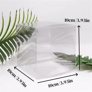 TEMU 타월, 티 리프, 장식용 보관, 친구를 위한 생일 파티 선물용 투명 PVC 플라스틱 포장 상자 15개/40개 세트, 범용 사용, 크리스마스에 최적, 추수감사절에 완벽