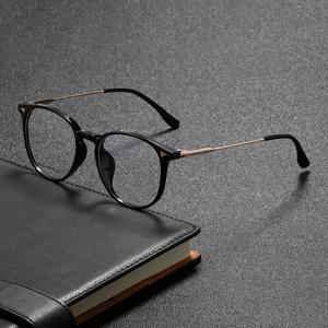 TEMU 1쌍 클로그 남성용 논-글라스 - 모던 라운드/직사각형 프레임, 일상 및 정장용 논-안경, 렌즈 호환 가능