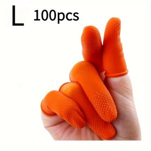 TEMU 100개 재사용 가능 방전 방지 핑거 코트 - 내구성 강한 미끄럼 방지 실리콘 고무 팁으로 그립감과 보호 강화