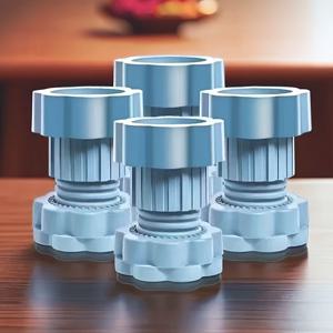 TEMU 4개 세트 헤비듀티 세탁기 충격방지 패드 - 미끄럼 방지, 진동 감소 베이스 매트, 전면/상단 로드 세탁기 호환, 안정성 및 소음 감소용, 쉬운 설치, 질감 표면, 견고한 구조, 기계 안정화, 세탁기 지지대, 범용 카드, 세탁기 베이스, 세탁기 스탠드, 기계 이동용 세탁기, 세탁기 받침대, 수평 세탁기, 드라이기 거치대