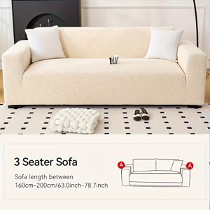 TEMU 1개 탄성 소파 커버 - 전체 커버리지 스트레치 가능 소파 보호대 조절 가능한 스트랩, 세탁기 사용 가능, 스크래치 방지, 3/2/4인용 소파에 적합, 거실 침실 사무실 파티션 소파, 거실용 소파 커버 모델, 거실용 소파 커버|쇼파