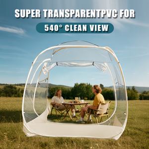 TEMU 프레임이 있는 투명 파티 텐트 - 파티오 선룸용 대형 클리어 버블 돔