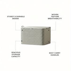 TEMU 3개입 고하중 접이식 수납 상자 - 공간 절약형 디자인의 대형 정리함, 침대 밑, 옷장, 자동차, 이사용으로 적합한 튼튼한 부직포 소재 - 쌓을 수 있으며 세탁 가능한 가정 및 자동차 정리용 수납 솔루션, 튼튼한 손잡이 상자