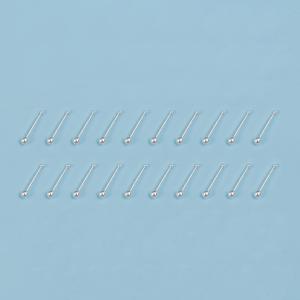 TEMU 20/40개 소형 코스터드 라운드 볼 직봉 구리 트라거스 연골 헬릭스 스터드 여성용 코피어싱 주얼리, 여성용 코스터드|피어싱