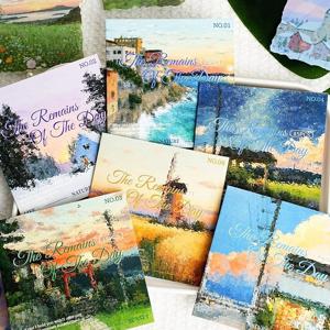 TEMU 90개/6팩 롱 데이 시리즈 선셋 테마 대형 사이즈 풍경 스티커 팩 (해변, 눈景, 초원, 역, 숲, 여름, 황금 가을 등 일본 풍경 스크랩북 스크랩북 휴대폰 케이스 컴퓨터 물컵 사진 프레임 포함)