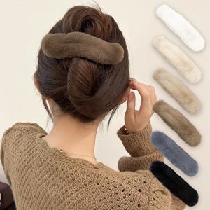 TEMU 1+1+1 빅사이즈 폼폼 악어핀 세트, 올림머리 반묶음 헤어핀, 집게핀, 머리핀, 여성 겨울 악세사리, 머리삔, 헤어삔, 집게삔, 헤어 클립