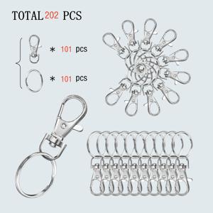 TEMU 102/152/202개 DIY 주얼리 만들기 키체인 키트, 회전 가능한 랍스터 클라스프, 스냅 후크, 다기능 링, 아연 합금, 동전 지갑, 스트랩, 끈, 개 목줄, 크리스마스 & 새해 파티 장식, 내구성, 가방, 자동차 열쇠, 크리스마스 트리, & 생일 선물용 키체인