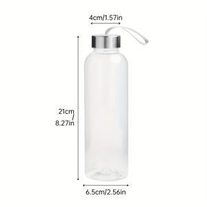 TEMU 투명 스포츠 물병, 휴대용 여행 및 하이킹용, 세척 쉬운 재사용 가능, 누수 방지 디자인. 개학 시즌 또는 아버지의 날 선물로 완벽한 선택. 3가지 사이즈 제공