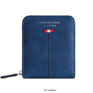 TEMU 남성 패션 지퍼 카드 거치대 짧은 지갑 PU 가죽 대용량 카드 거치대 빈티지 다기능 카드 가방 동전 지갑