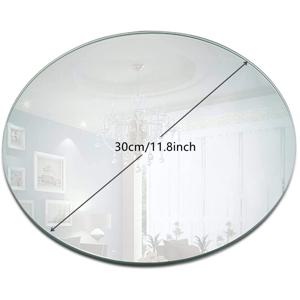 TEMU 1/5/8/12/20pcs 원형 테이블 벽 거울 트레이 20cm/8in 원형 거울 캔들 플레이트 테이블 센터피스 웨딩 베이비 샤워 생일 장식 아크릴 거울 트레이 웨딩 탁상 캔들 플래터 파티 거울 타일 크리스마스 장식