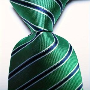 TEMU 남자의 클래식 스트라이프 넥타이 장식 액세서리 파티 휴일 결혼식 아버지의 날 남자 친구 선물