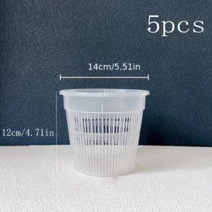 TEMU 나비 난초 화분 5개 세트, 파란오프시스 화분, 뿌리 제어 화분, 덴드로비움 화분, 나비 난초를 위한 특별한 화분, 배수 및 환기 시스템이 있는 화분