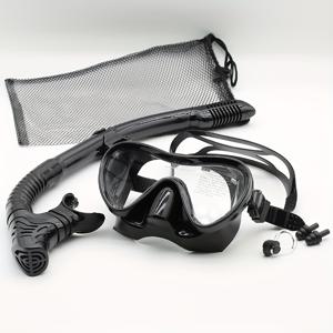 TEMU 전문 스노클링 마스크 세트, 실리콘 스커트 포함, 작은 얼굴을 가진 성인을 위해 디자인됨, 안티포그 다이빙 마스크와 스노클링 장비를 위한 풀 드라이 스노클 특징.|스노쿨링마스크