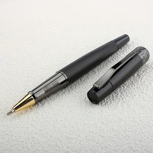 TEMU 티타늄 블랙 롤러볼 펜 아름다운 나무 질감의 블랙 메탈 만년필 훌륭한 필기 선물 펜