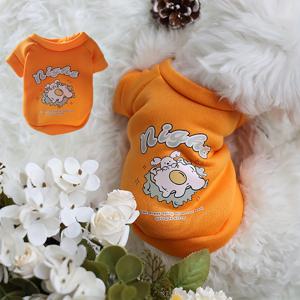 TEMU 귀여운 스타일리시한 강아지 스웨트셔츠, 가을과 겨울을 위한 애완동물 카툰 프린트 라운드 넥 스웨트셔츠, 고양이와 개에 적합한, 매우 귀여운 캔디 컬러로 제작되었습니다.