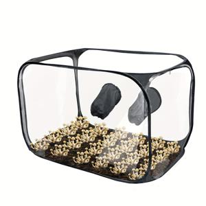 TEMU 1개의 PVC 버섯 재배 정지 공기 상자, 휴대용 접이식 팝업 버섯 재배 텐트, 버섯 재배용 용기