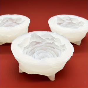 TEMU 3D 모란 꽃 실리콘 몰드 - 양초 및 비누용, 어머니날 완벽한 공예 도구