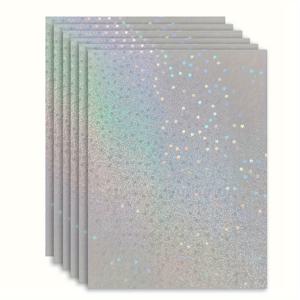 TEMU 20장 샌드 스타 호โล그래픽 스티커 종이 A4 사이즈 글리터 클리어 호โล그래픽 오버레이 콜드 라미네이션 필름 셀프 접착 비닐 종이