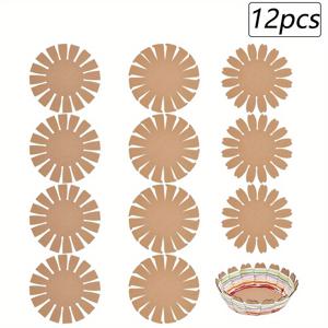 TEMU 12개 세트 원형 종이 직조 바구니, 뜨개질 공예 장식 바구니, 수공예 예술 및 공예 프로젝트용 폼 만들기, 크리스마스 이스터 바구니 활동 용품