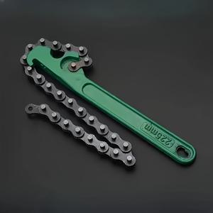 TEMU 1개의 헤비 듀티 체인 렌치 도구, 조절 가능한 그립 스패너, 인체 공학적 손잡이, 강철 본체, 오일 필터 파이프 피팅 제거, 자동차 정비 도구
