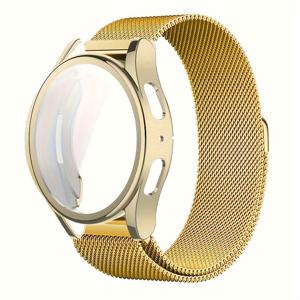 TEMU 내구성 있는 금속 구조, 남녀공용 디자인, 삼성 7 40mm 44mm 시리즈 및 삼성 갤럭시 FE 워치 스트랩과 호환 가능, 남성 및 여성용 TPU 보호 케이스+스트랩, 밀라노 마그네틱 워치 스트랩, 스마트워치 케이스와 밴드, 스마트워치 케이스