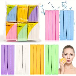 TEMU 144개 컬러 압축 얼굴 스펀지, 남녀 공용 휴대용 스트립 세안 및 각질 제거용