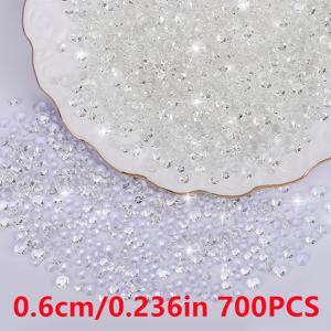 TEMU 700-5000개 2-6mm 투명 레진 라인스톤 플랫 백 비핫픽스 반짝이는 둥근 젤리 비즈 DIY 주얼리 만들기 네일 아트, 신발, 옷 및 가방 장식용