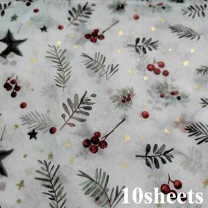 TEMU 다섯가지 색상 크리스마스 잎 무늬 선물 포장지, 크리스마스 파티, 선물 포장, 꽃束 포장, 예술 및 공예, DIY, 포장 가방, 생일, 결혼식 및 기타 다양한 기념일 장식에 적합합니다.