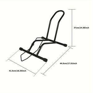 TEMU 1개 블랙 아이언 자전거 바닥 스탠드, 산악 자전거용 휴대용 실내 차고 주차 랙, 파우더 코팅 마감