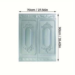 TEMU XPE 소재 방수 방습 3D 두께 5mm 접착식 벽지 5장 세트, 거실·침실·서재 벽 장식용 와인스코팅 스티커, 박스 포장