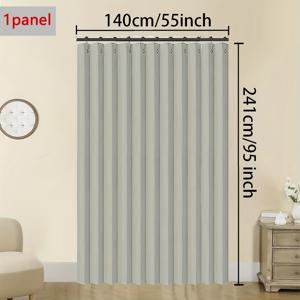 TEMU 1개 열차단 커튼 - 고온 저항성 윈도우 드레이프, 탑 그로멧 포함, 헤비듀티 옥스포드 원단 (220+ GSM), 다크 컬러 수직 줄무늬 디자인 - 주방, 욕실, 거실, 침실용 프라이버시 룸 디바이더 창문 커튼 - 롤러 볼 포함 쉬운 설치, 내구성 있는 구조, 현대적 인테리어 디자인